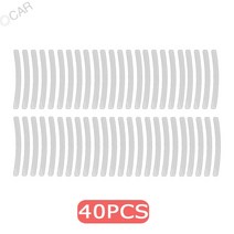 랩핑 데칼 자동차 타이어 림 반사 스티커 밤 안전 경고 스트립 오토바이 자전거 휠 허브 데칼, 03 40pcs B