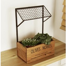 예쁜 매장 진열장 이쁜철제 선반 나무 화분수납, 1개