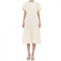 랩 여성 나일론 원피스 - (벌룬 소매)라이트 베이지