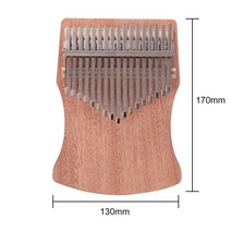 칼림바 17/21 키 마호가니 엄지 피아노 아프리카 악기 손가락 초보자용 음악 애호가, 02 YELLOW