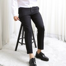 루케테 사이드밴딩 셔츠빠짐없는 링클프리스판 블랙 슬랙스(CUDG1001)