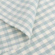 진흥 텍스타일 순면 선염 Dusty 체크 원단 Series 1 yard 기준, 스윗민트