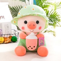 돼지인형 아기돼지인형 동물쿠션, 그린, 25cm