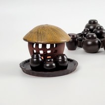 미니어처 옹기 초가집 장독대 캔들홀더 미니도자기 도자기소품