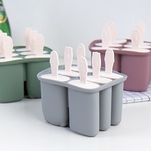 파스텔 실리콘 아이스크림 틀 6구 3color 샤베트몰드 아이스크림만들기, 그레이