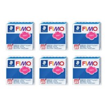 피모 소프트 / fimo 폴리머클레이 스컬피, 37번 퍼시픽블루, 6개입