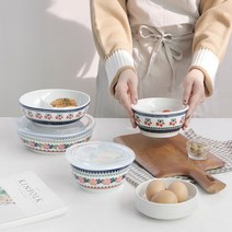 핑거푸드 폴란드 밀폐 나눔 칸칸이 호텔 도시락 피크닉통 반찬통﻿ 전자레인지용 접시그릇세트, 원형찬통 대3ea세트