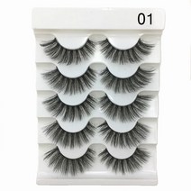 깜빡 속눈썹 붙이기 셀프 가닥 부분 속눈썹 마그네틱 자석 언더 속눈썹 5 쌍 6d 인조 밍크 헤어 인조 자연 롱 wispies 수제 잔인하지 않은 십자형 메이크업 도구, B-01