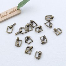 짱패브릭 인형옷부자재)(4개) 5mm 라운드버클, 엔틱