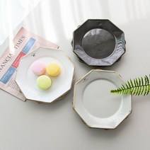 코스타노바 루지아 8각 샐러드접시 21cm, 다크그레이(블랙), 1개