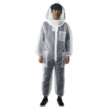 말벌 보호 일체형 작업 양봉 옷 모기장 방역 방호 벌 방충 보호구 복 양봉 벌쏘임 방지전문 양봉복 전신보호복 통기성 양봉가의 특수방충복 양봉장비, XL