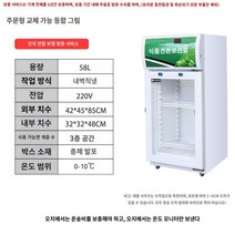 찜질방 음료수 냉장고 사우나 마트 소형 탕비실 주류, 온도 표시 이중 잠금 장치가 있는 흰색 424585