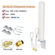 통신용 안테나 IP67 방수 5G 4G LTE 3G 옴니 외부 와이파이 공중 고 이득 18, 1m and SMA male
