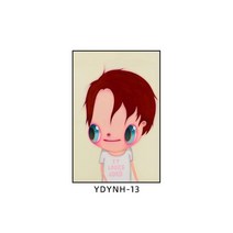 팝아트 인테리어 대형 캔버스 그림 경매 액자 하비에르 카예하 눈 큰 소년, AM + 골든 프레임