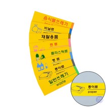 포맥스 분리수거 표지판 플라스틱안내판 분리수거스티커 분리수거 재활용스티커, 재활용품