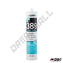 [TOPSEAL] Water-Soluble Acrylic Sealant 389 (탑씰389/수용성아크릴실란트) 300ml/Cartridge, 백색 300ML 25개(1박스), 25개