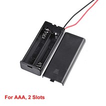 방검복 AA AAA 보조베터리 2X 3X 4X 6X 8X18650 박스 케이스 스위치 와이어 리드 DIY 배터리 컨테이너 커버 On/Off 3.7V 스토리지 홀더, [01] For AAA 2 Slots