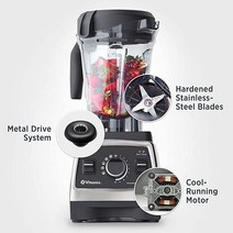 Vitamix Pro 750 헤리티지 시리즈 전문가 등급 1. 64 바이타믹스 쿡북 포함 로우 프로파일 컨테이너 번들 250가지 맛있는 자연 식품 레시피 펄 그레이