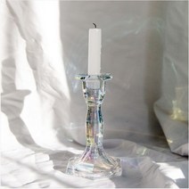오로라 크리스탈 유리촛대 3종 테이퍼 캔들홀더 초받침대 홈파티 테이블소품 16cm, 오로라 스퀘어 촛대