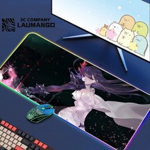 에픽 세븐 Rgb 마우스 패드 게이머 키보드 매트 책상 애니메이션 카펫 Pc 빅 게임 캐비닛 확장, 03 GG001212_06 RGB300x900x3mm