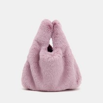 여성 심플 라인 에코 퍼 털 가방 토트백