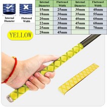 전선열수축튜브 전기튜브 투명낚시 막대에 대 한 Anti-slip 열 수축 튜브 DIY 라켓 슬리브 전기 절연 5 색, 05 Yellow_09 40mm_02 1M