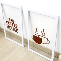 [천삼백케이] [꾸밈] cm519-커피하우스투명액자, 초코릿브라운