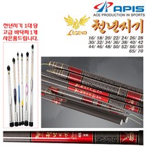 아피스 천년지기 대물 경질 민물 낚시대 32, 혼합 색상