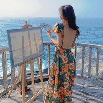 여성 백리스 동남아 원피스 해외 여행 여름옷 괌 몰디브 다낭 베트남 신혼여행 원피스