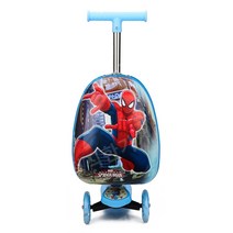 캐릭터 일체형 킥보드 퀵보드 캐리어 여행 가방 캐보드, 스케이트보드 스파이더맨