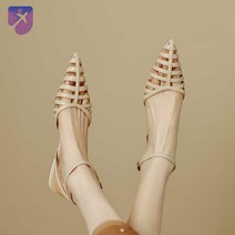 수제화 막힌 위빙샌들 꼬임 스트립 여름샌들
