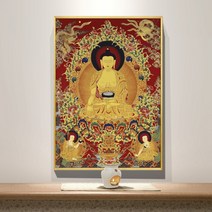 전체 큐빅 부처님 불교 종교 비즈 아트 대형 보석십자수 재료 만들기 세트, 90x130cm