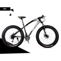 펫자전거 바퀴큰 성인 mtb 팻 바이크, 27단, 24인치, 1. 블랙