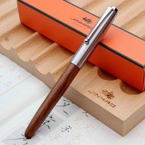 Jinhao 나무 만년필 0.38/0.5/0.8mm 이리듐 벌펜 필기구 깃털 평행 펜 사무실 학교 미술 용품 스타일로, [02] 0.5mm, [02] hupi