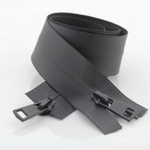 방수지퍼 이중자크 투웨이슬라이더 양면지퍼 가방수선 의류수선, 블랙