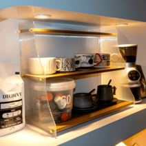 우드 쇼케이스 원목 모듈수납 쿠키 진열장 업소 베이커리 디저트 아크릴, 피치트리플 35CM 숏 멀티 원목