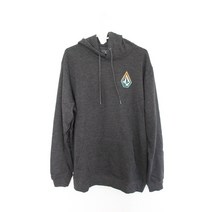 Volcom 볼컴 볼콤 스톤 남성 XL 후드 그래픽 스웨트셔츠 그레이 차콜 후드티 426391