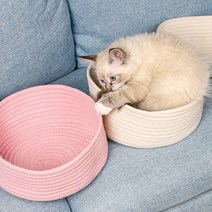 PET 고양이 바구니 숨숨집 바스켓 하우스, 01바구니-아이보리
