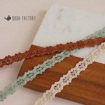 엘레나 코튼 컬러 토션 레이스, 그린