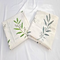 꾸미지오) 썸머리프 국내생산 대폭 린넨코튼 15수 바이오워싱 원단 /쏘잉/미싱/홈패션/만들기용 원단, 그레이