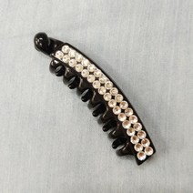 SUNNYDAY 큐빅 미니 빗살 바나나핀 삔/ 심플 반머리 성인 여성 헤어핀 반묶음 고급 머리핀 J7