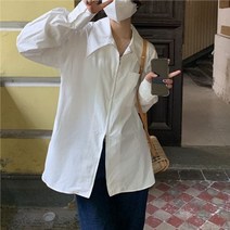 트웬티세터 지니 빅카라 투웨이 지퍼 블라우스 남방 셔츠