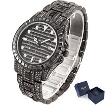 MISSFOX-아이스 아웃 럭셔리 남자 컬러 패션 쿼츠 손목 시계 친구 선물