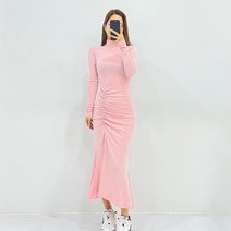 리서 반목 셔링 머메이드 슬릿 데일리 롱원피스