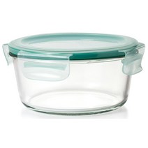 OXO 굿 그립 4-피스 스마트 씰 밀폐 미니 유리 컨테이너 세트 361407, Container, 7 Cup