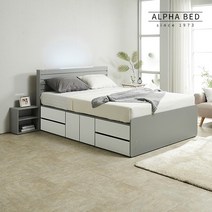 어셈블 LED 멀티 수납 슈퍼싱글 침대+천연라텍스매트리스(배송비 별도), 메이플/A타입/커버A
