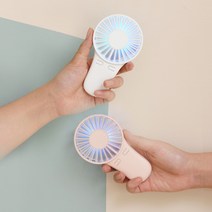 단순생활 LED 휴대용 미니 선풍기, 화이트