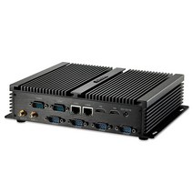 Kingdel 팬리스 미니 데스크탑 PC 인텔 i7 CPU 8GB RAM 256GB SSD 2xNIC 2xHD 포트 4xUSB 3.0 6xCOM RS232 윈도우 11 프로, 256 GB
