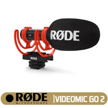 Rode VideoMic GO 2 카메라 마이크 비디오 스튜디오 촬영용 샷건마이크