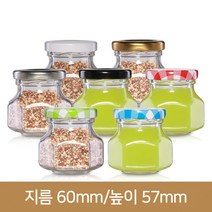 유리병 신형육각70g 46파이, 파랑체크, 1개